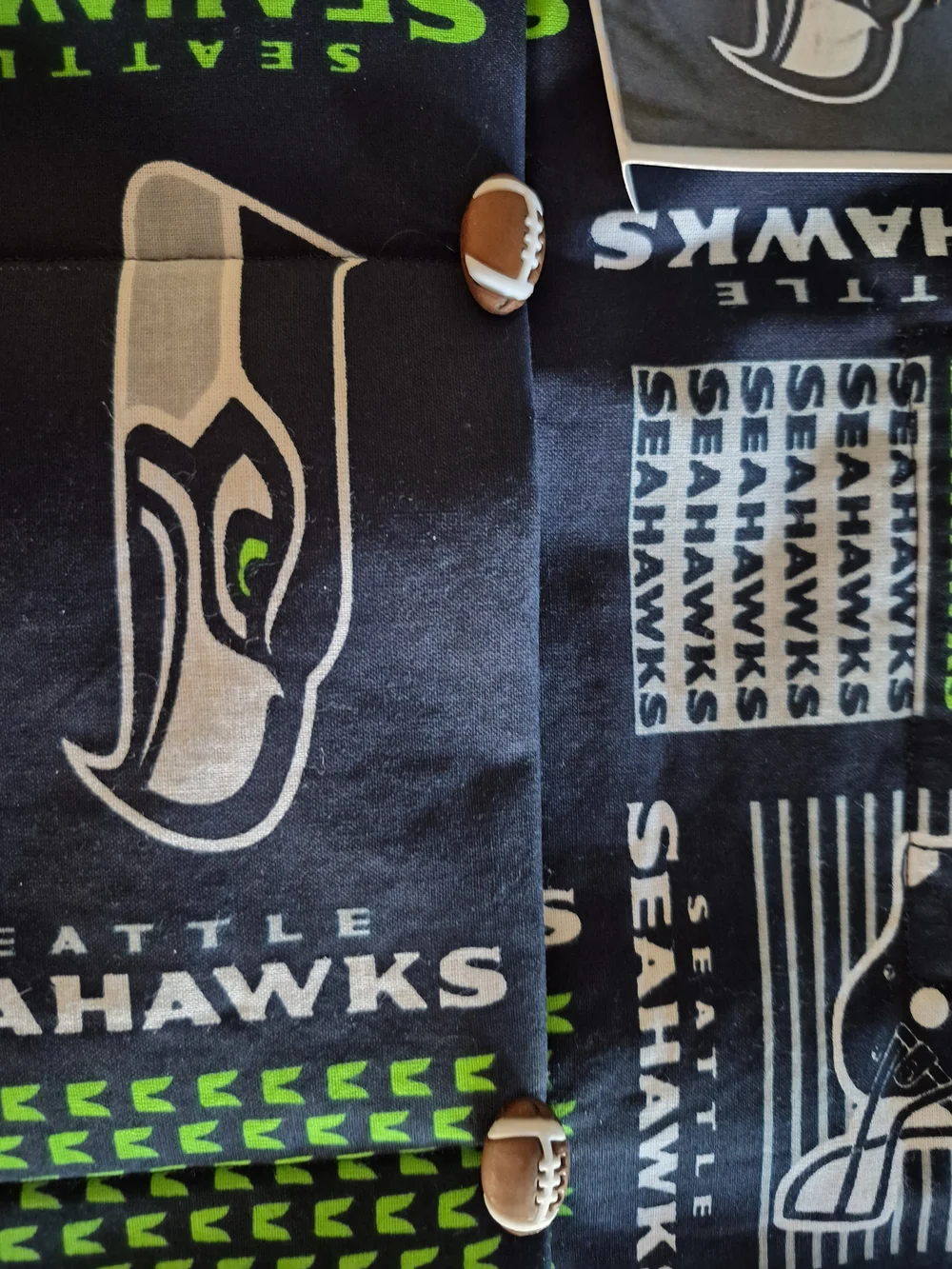 Seattle Seahawks Navy & Green Logo Tote Bag by